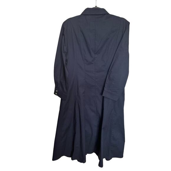Tuckernuck New Briana Dress Midi Button Down Long Sleeves Dark Navy Size Large - Picture 10 of 15